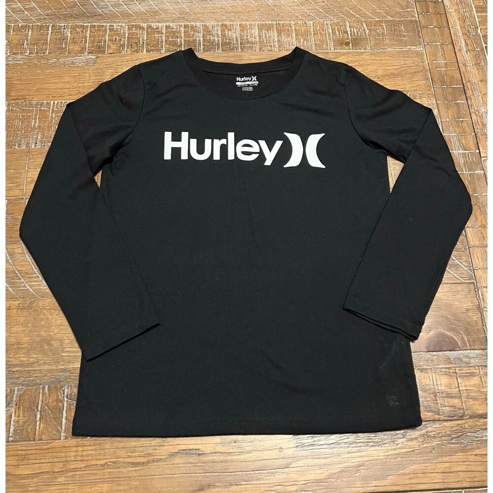 Hurley Boys T-shirt Long Sleeve Size 12 Sporty Active Camping Beach Vacation